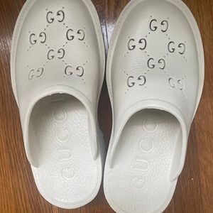 Gucci Platform Perforated Clog Shoe platform perforated G sandal